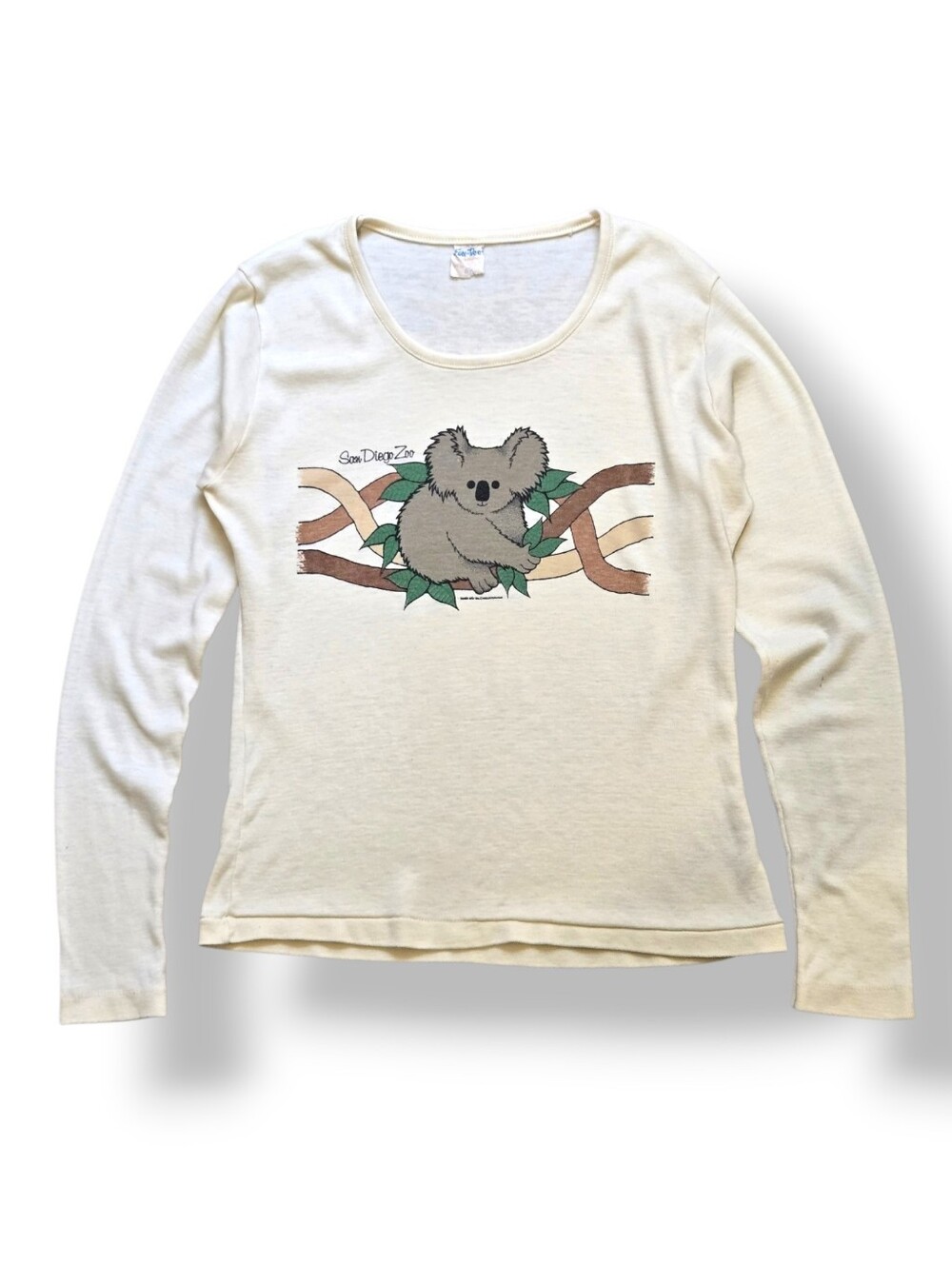 Vintage 1980s Kids San Diego Zoo Koala Long Sleeve T-Shirt Youth L Single Stitch